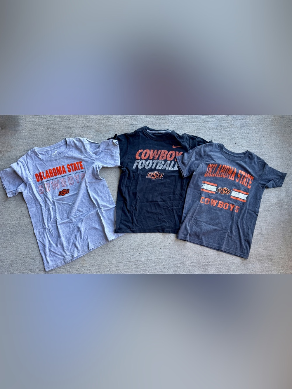 3 Kids Medium Oklahoma State Cowboys OSU T-shirts